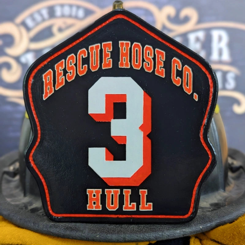 Classic firefighter custom helmet shield leather crafted