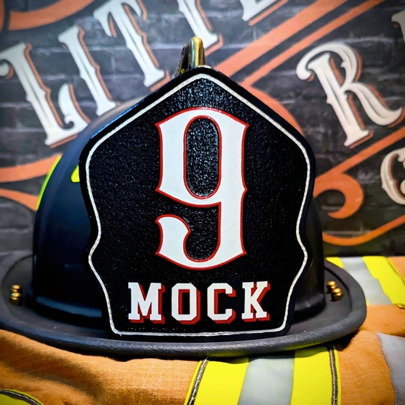 Classic custom helmet shield custom firefighter identity