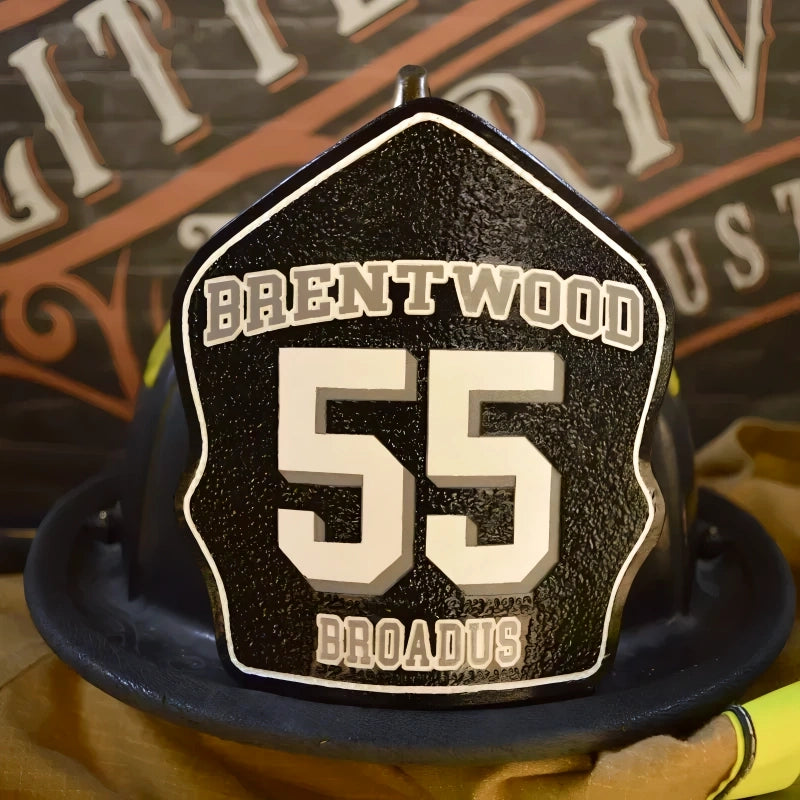 Classic custom helmet shield sharp firefighter profile