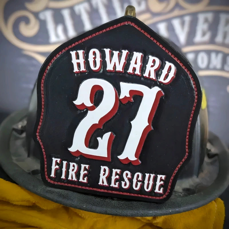 Leather firefighter shield classic custom helmet tough build