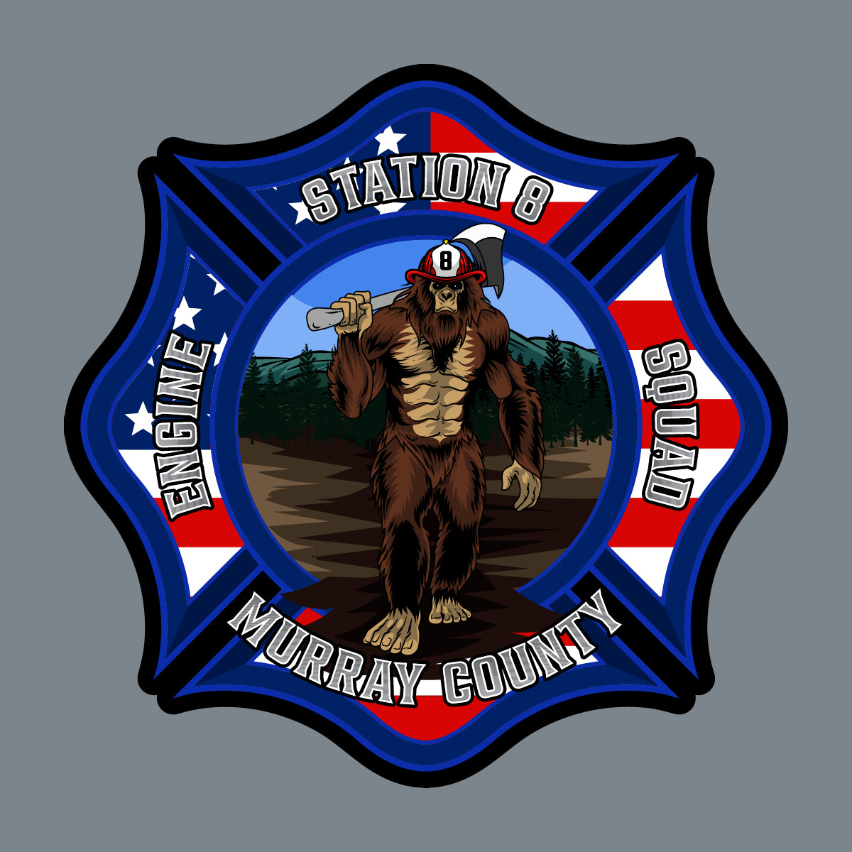 Murray County Fire Department Hat Custom Leather Patch