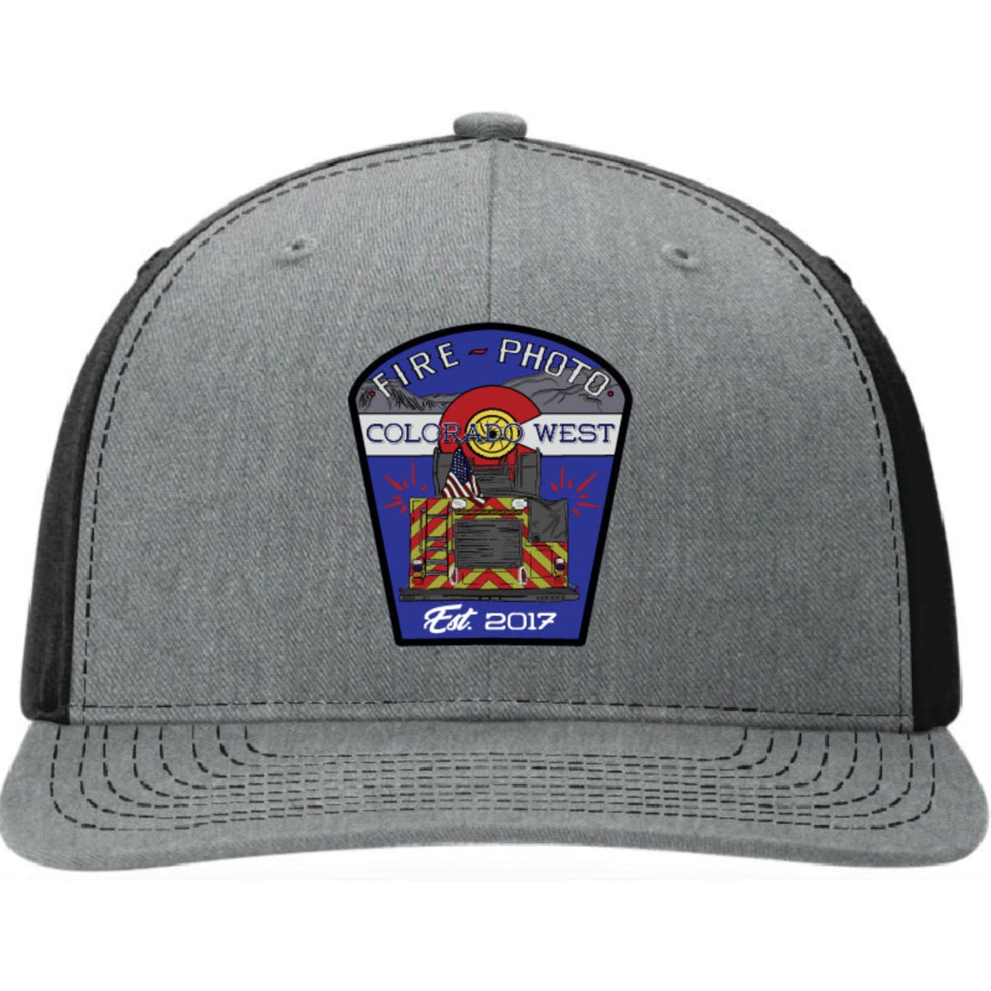 Colorado West Fire Photo leather patch firefighter hat with official logo
