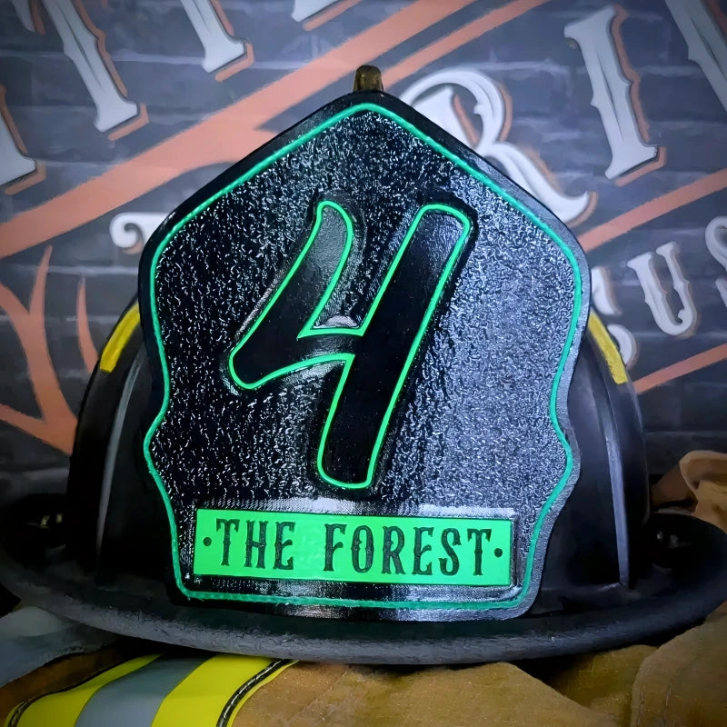Company Shield firefighter helmet shield traditional profile