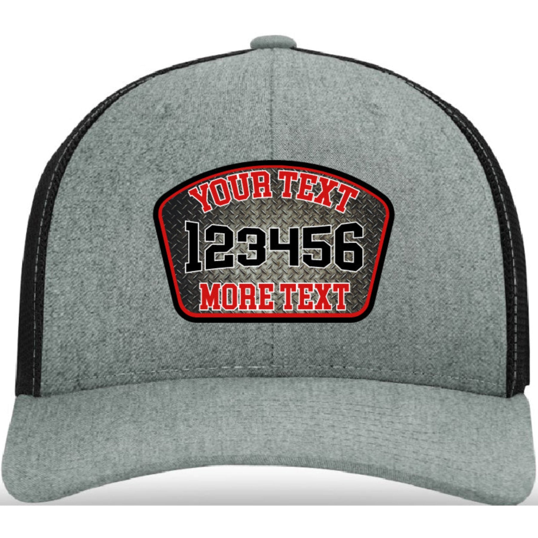 Custom firefighter department leather patch hat with logo