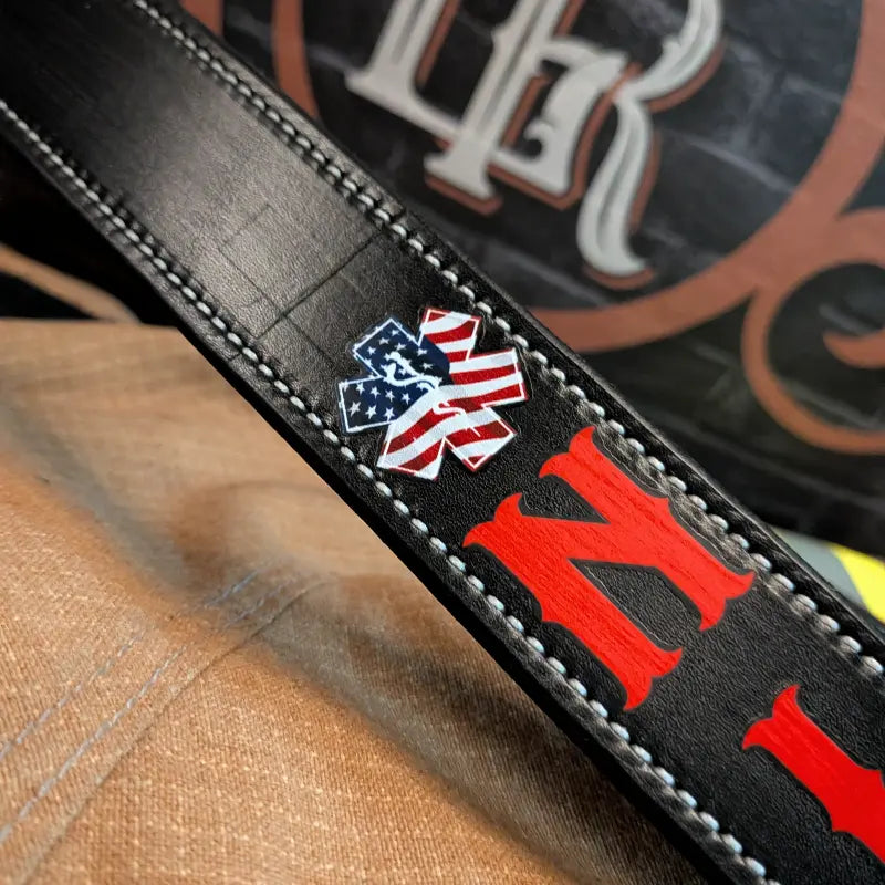 Firefighter radio strap with included anti sway and bucket