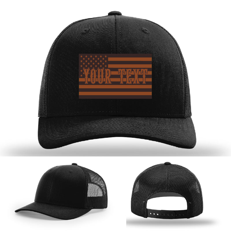 Custom hat variant showing flag patch design