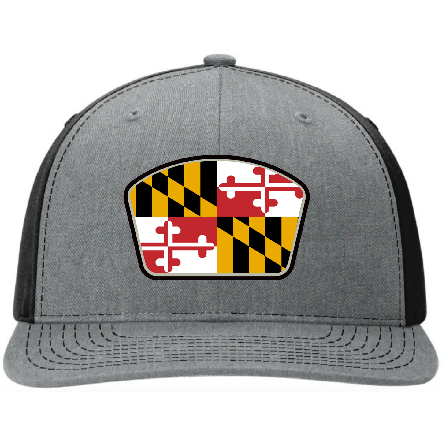 Premium Richardson hat with colorful leather patch of your state flag