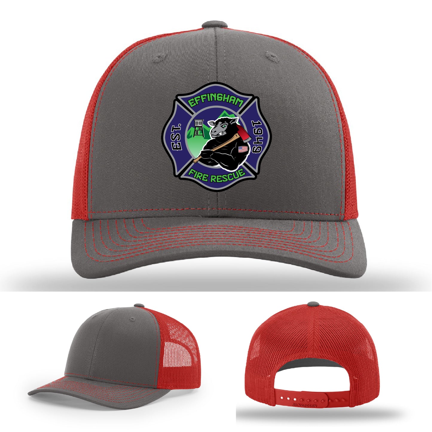 Effingham Fire Rescue firefighter hat with clean bold detail
