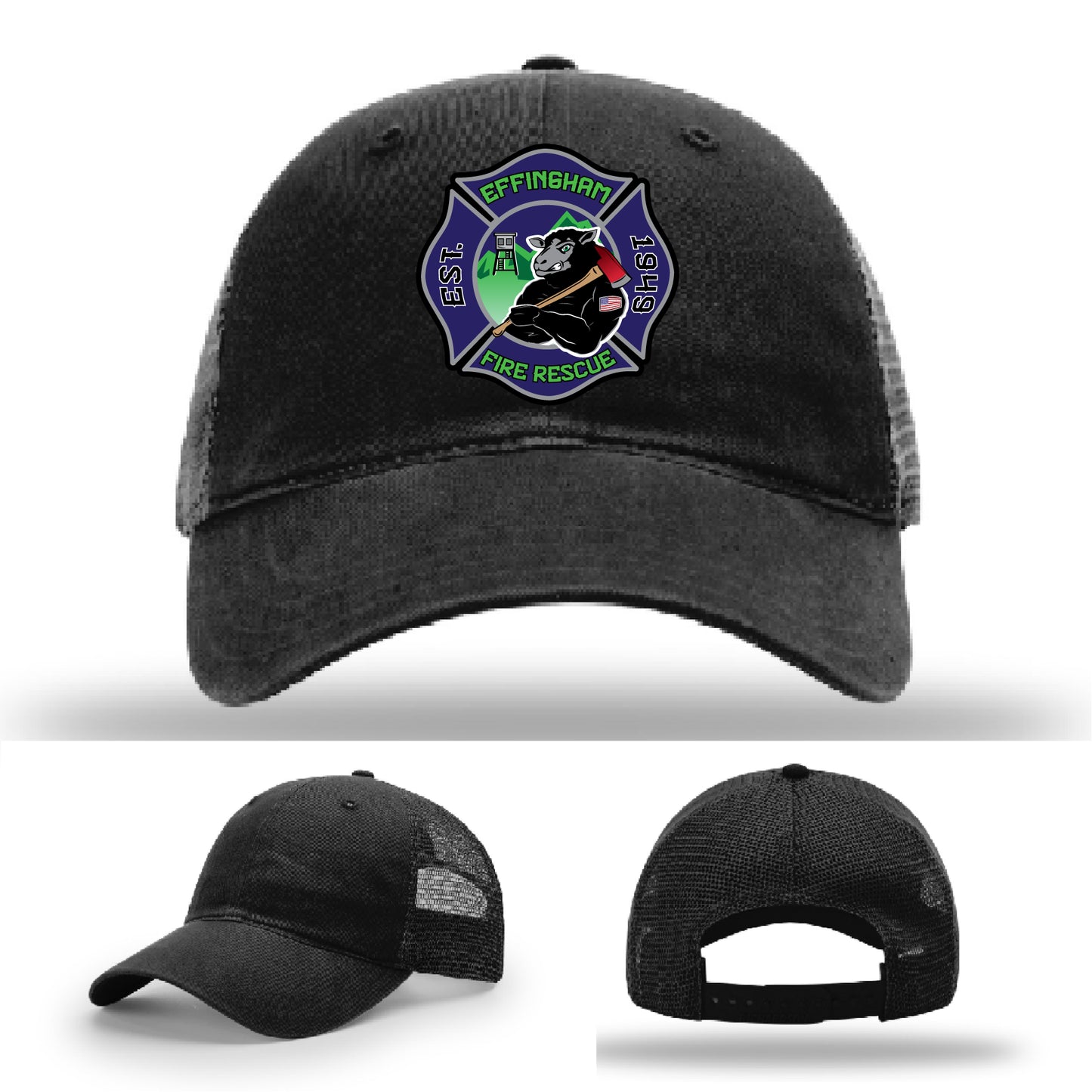Effingham Fire Rescue station pride leather patch hat