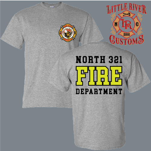 north 321 firefighter shirt back print station 10 design