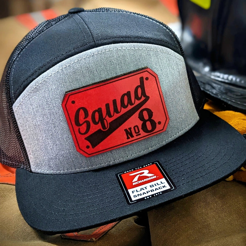 Passport firefighter hat with personalized leather patch