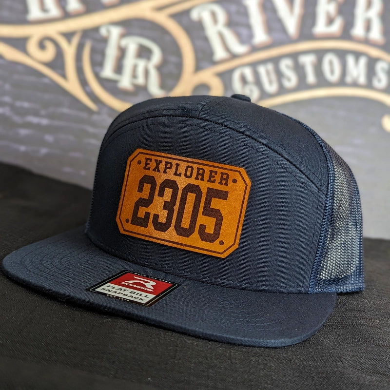 Firefighter station hat designed with passport leather patch