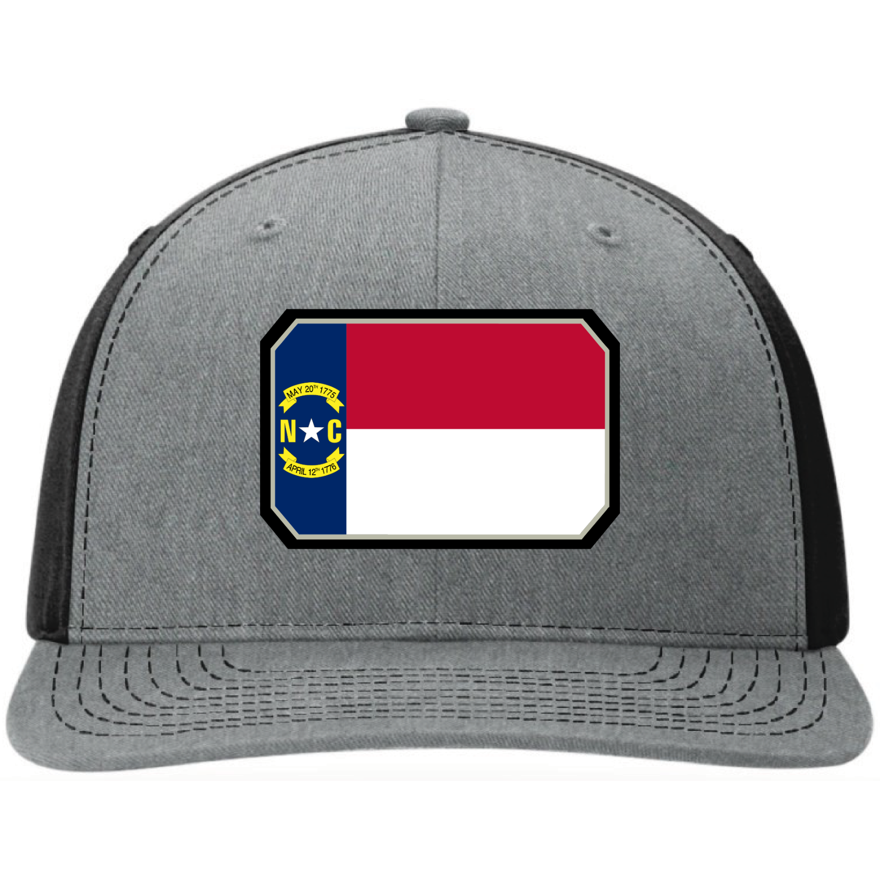Richardson hat featuring custom state flag leather patch