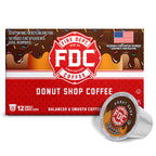 Donut Shop Coffee Pods horizontal box with a single pod, front view