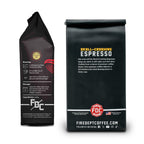 Skull-Crushing Espresso bag side and back views showing the package information