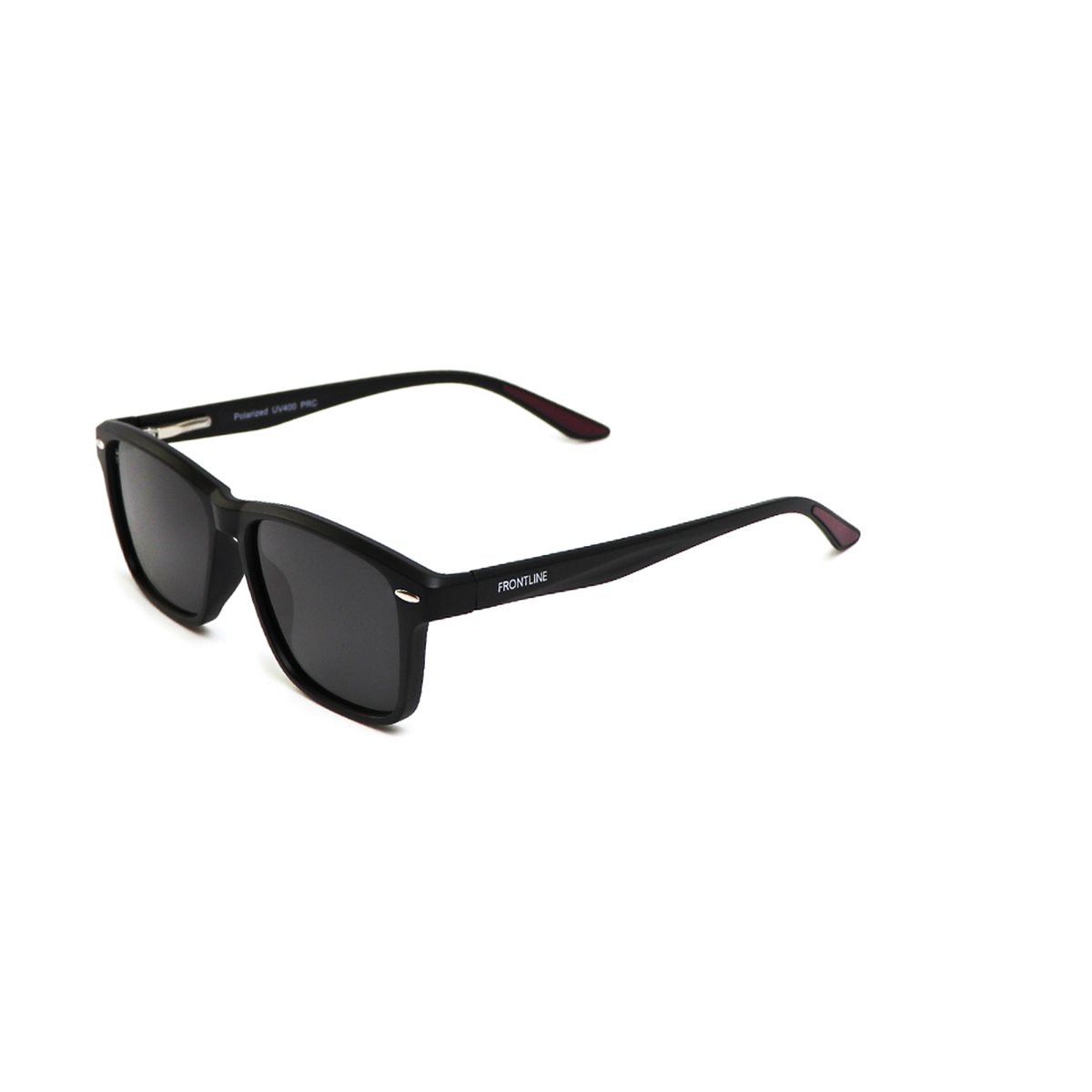 Loma black frame and dark lenses in an angled front view