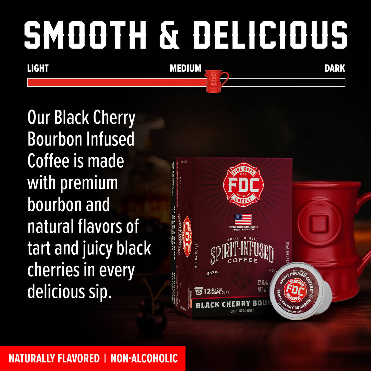 Black Cherry Bourbon Infused Coffee Pods