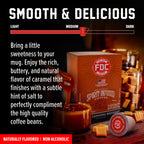 Salted Caramel Bourbon Infused Coffee Pods box and pod with a flavor guide