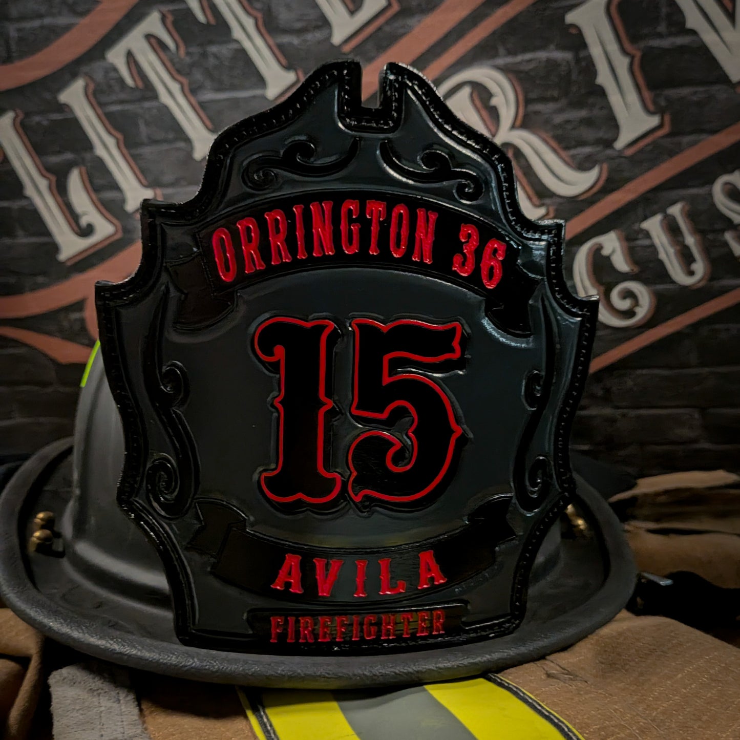 Smoke Eater Leather Firefighter Helmet Shield