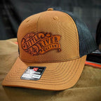 Custom firefighter hats with leather patch on Richardson 112 for your fire department