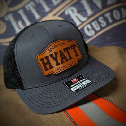Create your own custom leather patch. Can be anything from your buisness logo to custom fire deoartment hat
