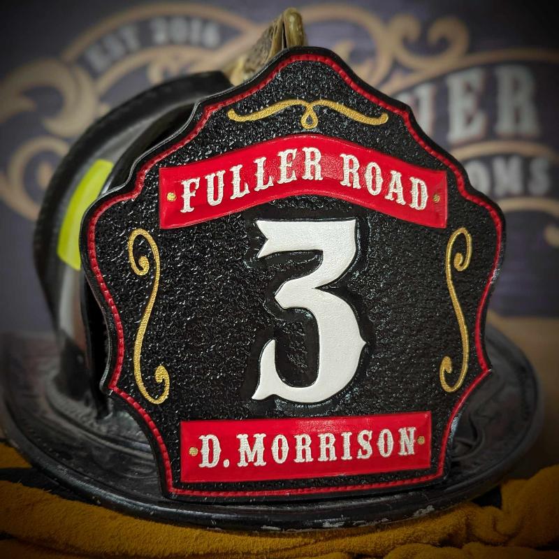 Custom Helmet Shield, Flag Helmet Shields, Firefighter Helmet Shield, Red Line Helmet Shield, Leather Fire Shields, Fire Helmet Fronts, Leather Fire Shields, Custom Leather Shields, Leather Helmet Fronts, Custom Leather Front, GB Shields