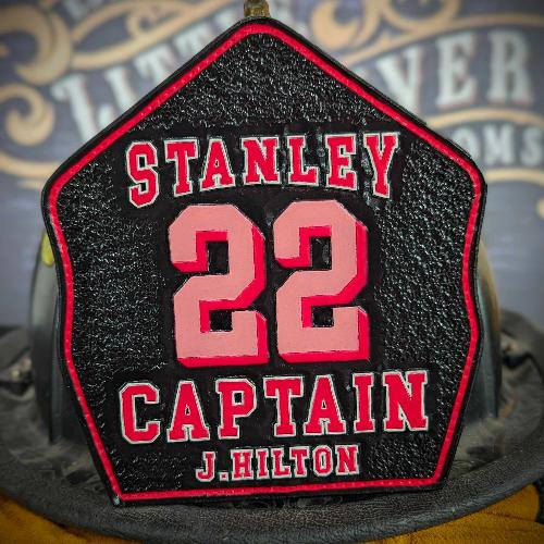 Custom Helmet Shield, Flag Helmet Shields, Firefighter Helmet Shield, Red Line Helmet Shield, Leather Fire Shields, Fire Helmet Fronts, Leather Fire Shields, Custom Leather Shields, Leather Helmet Fronts, Custom Leather Front, GB Shields