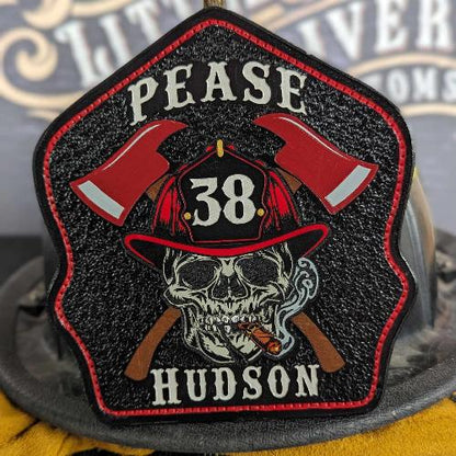 Custom Helmet Shield, Flag Helmet Shields, Firefighter Helmet Shield, Red Line Helmet Shield, Leather Fire Shields, Fire Helmet Fronts, Leather Fire Shields, Custom Leather Shields, Leather Helmet Fronts, Custom Leather Front, GB Shields