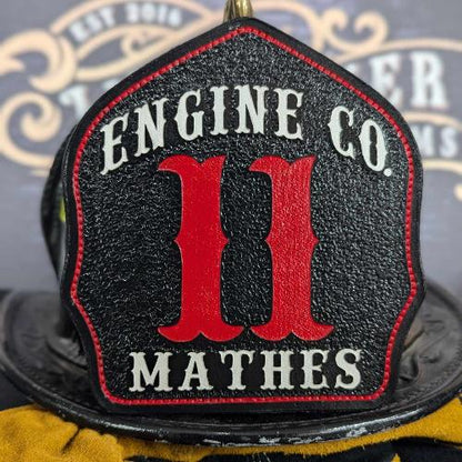 Custom Helmet Shield, Flag Helmet Shields, Firefighter Helmet Shield, Red Line Helmet Shield, Leather Fire Shields, Fire Helmet Fronts, Leather Fire Shields, Custom Leather Shields, Leather Helmet Fronts, Custom Leather Front, GB Shields