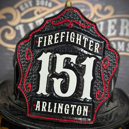 Custom Helmet Shield, Flag Helmet Shields, Firefighter Helmet Shield, Red Line Helmet Shield, Leather Fire Shields, Fire Helmet Fronts, Leather Fire Shields, Custom Leather Shields, Leather Helmet Fronts, Custom Leather Front, Passport shield, FDNY Passport shield, Custom passport 