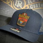 Custom firefighter hats with leather patch on Richardson 112 for your fire department