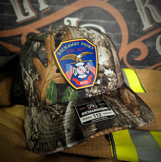 Custom fire department hat for firefighters, EMTs, and first responders