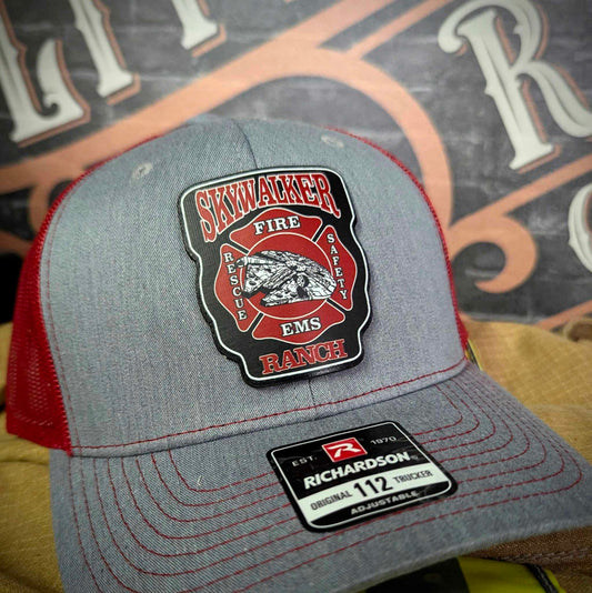 Custom fire department hat for firefighters, EMTs, and first responders