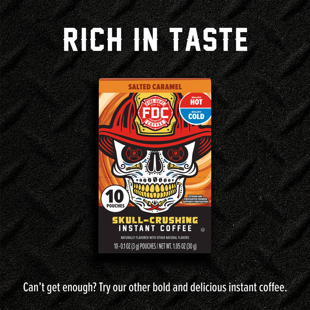 Salted Caramel Skull-Crushing Instant Coffee box shown as another instant coffee option