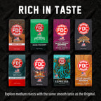 Fire Department Coffee roast selection displayed in the Vanilla Bean Bourbon Infused Coffee gallery