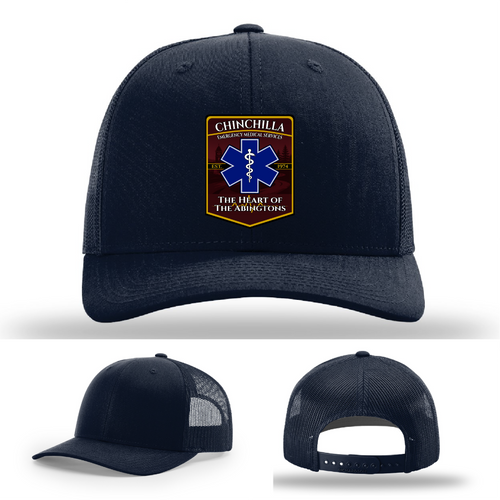 Chinchilla EMS hat with Heart of the Abingtons patch