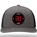 Custom leather patch hat with full color logo – personalized design upload