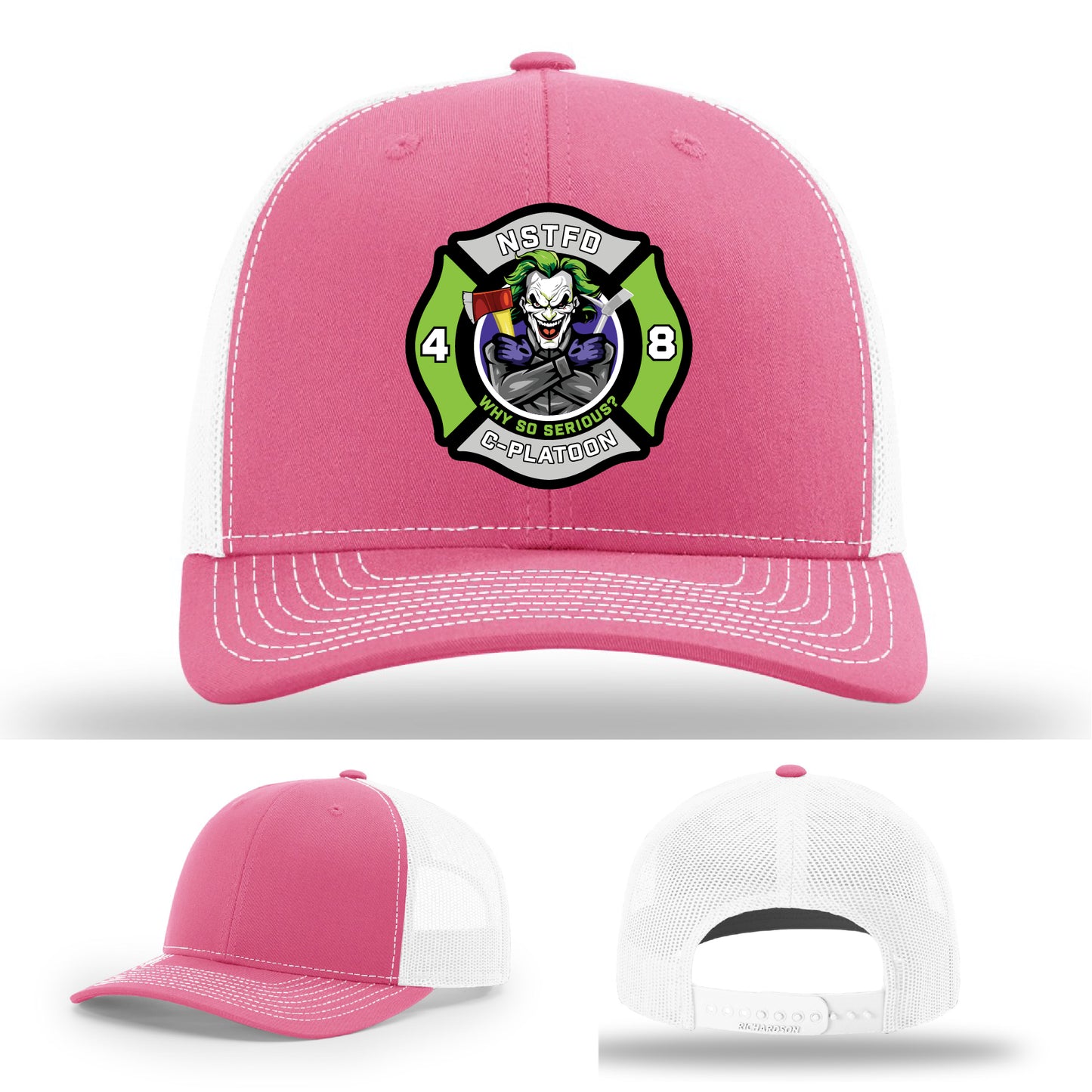 North Strabane Fire Department fire crew leather patch hat