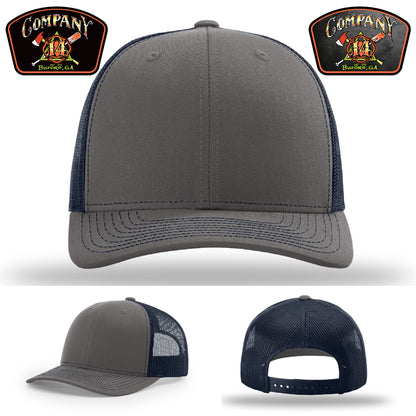 Custom firefighter leather patch hat built for station pride – a sharp custom gear piece