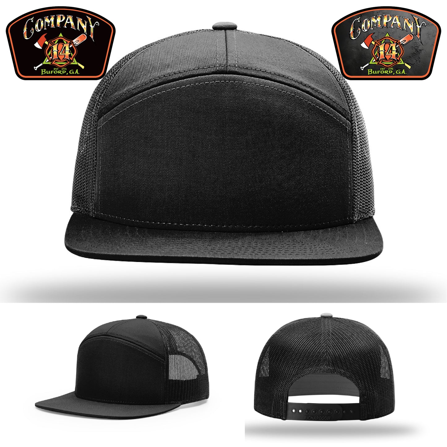 Buford Fire custom leather patch hat representing Buford Fire traditions – designed with Georgia grit
