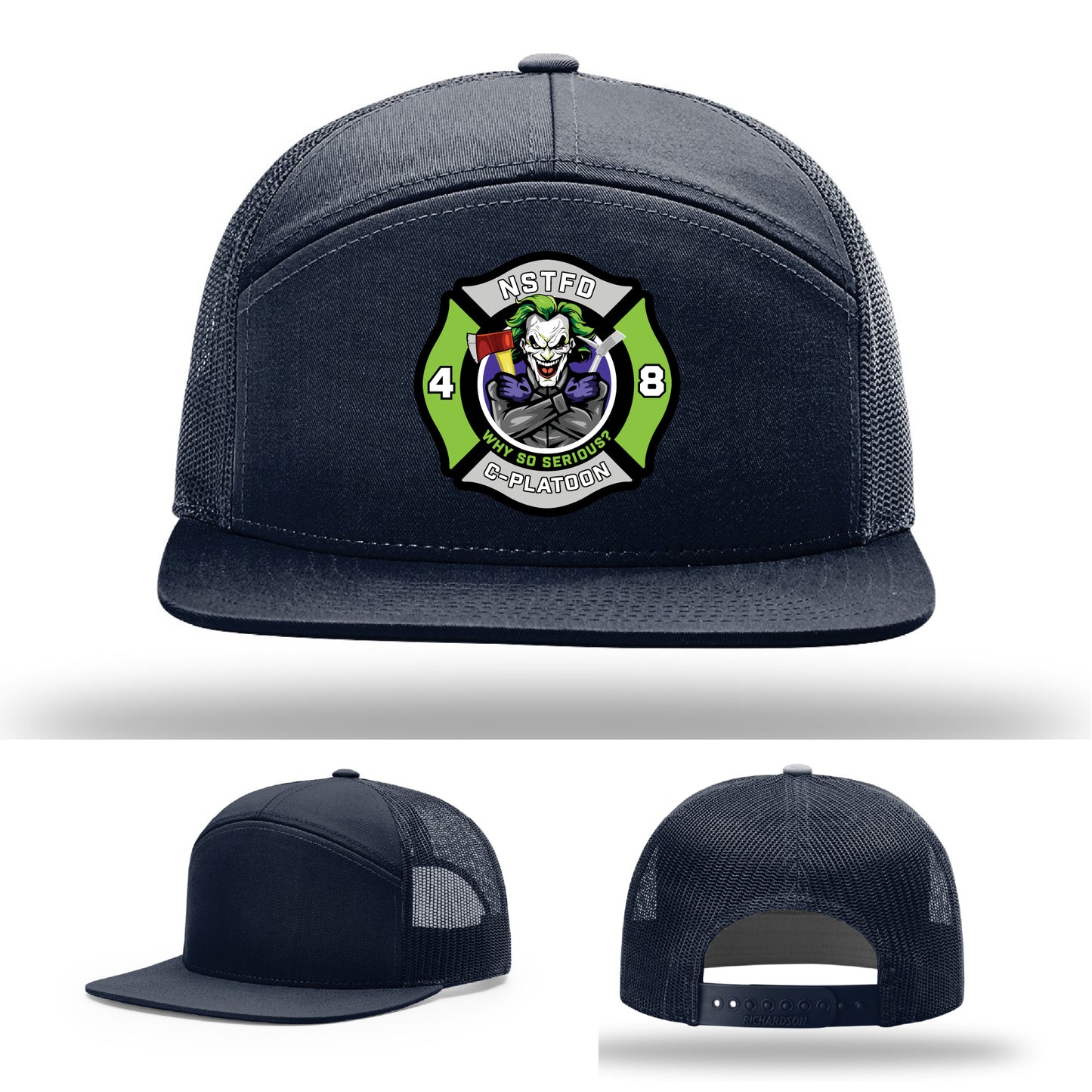 North Strabane Fire Department custom hat with firefighter patch