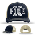 classic fire department lettering layout embroidered hat example 22
