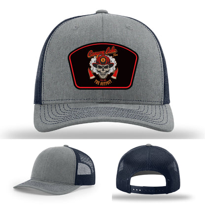 bold custom firefighter hat for Canyon Lake Fire/EMS responders