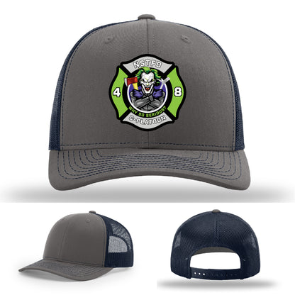 custom fire crew hat design featuring North Strabane Fire Department logo