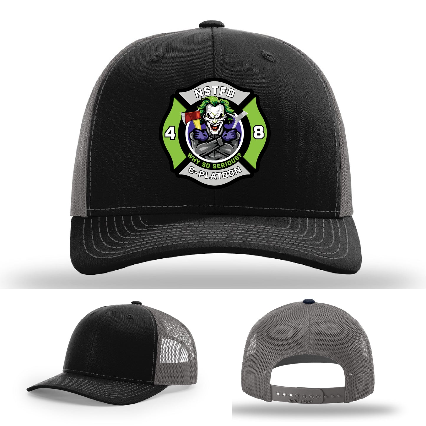 North Strabane Fire Department fire crew leather patch hat