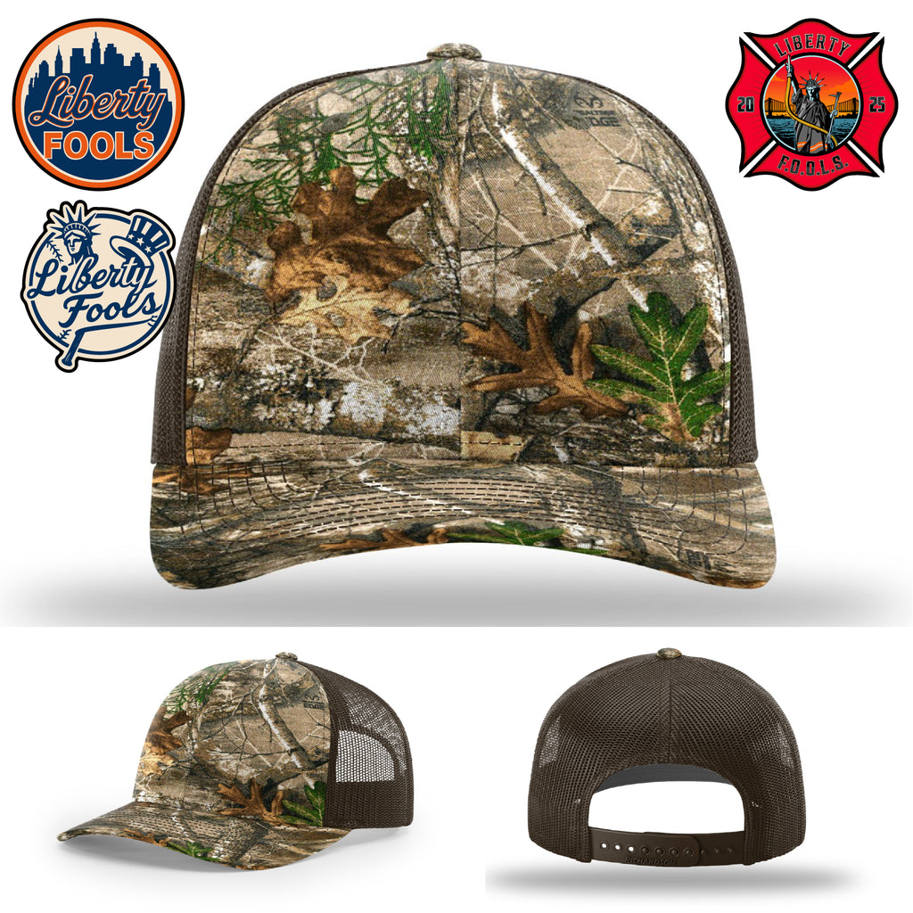 Liberty City FOOLS firefighter hat logo variants – three FOOLS icons shown for hat selection.