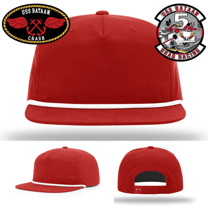 USS Bataan custom hat with military-style patch