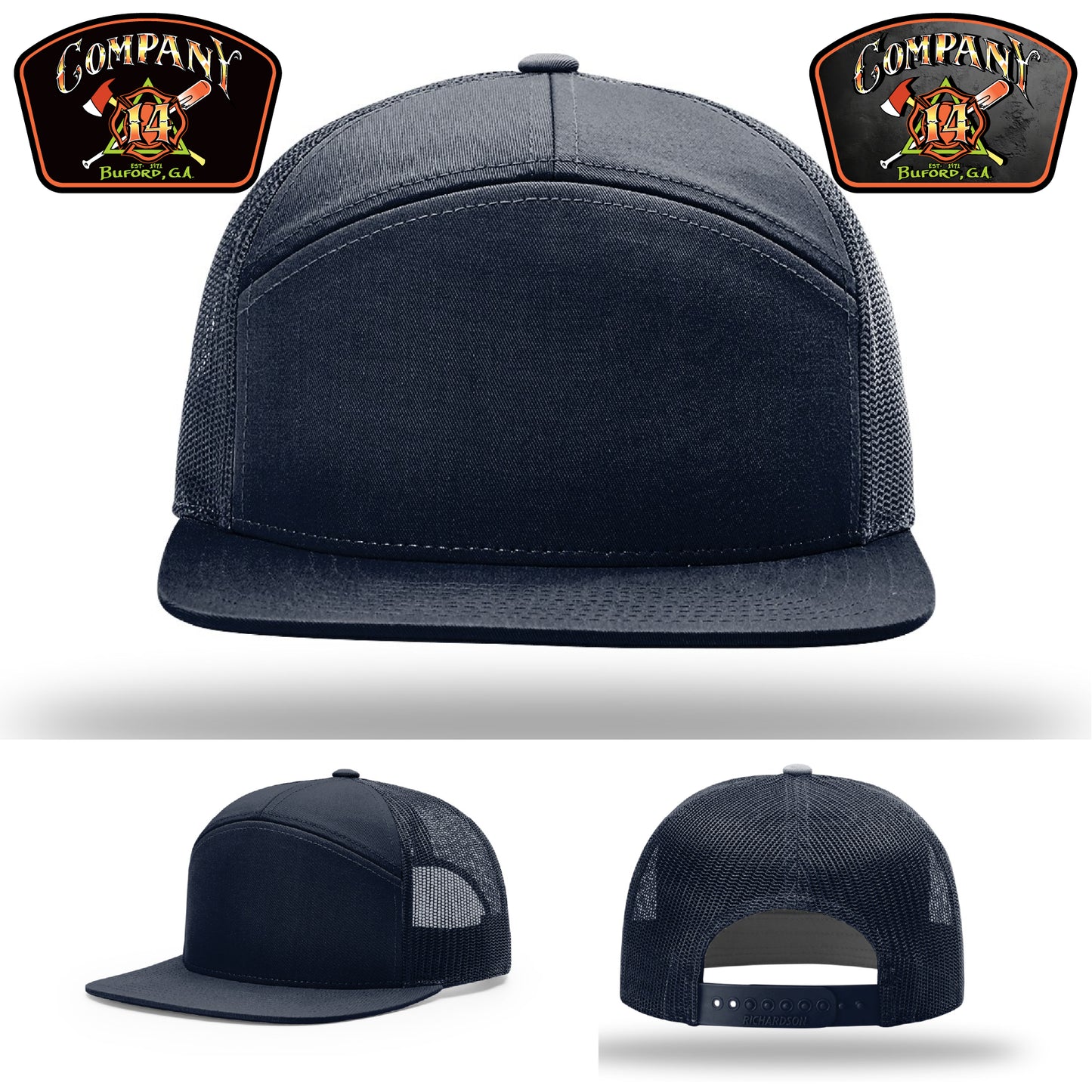 Leather patch hat for Buford Fire Department representing Georgia fire crews – made for everyday firefighter pride