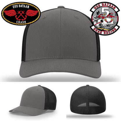 USS Bataan hat with durable leather patch