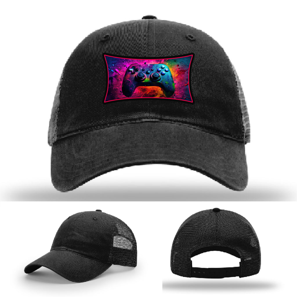 Next Level Gamer Leather Patch Hat gallery view three